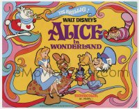 9y009 ALICE IN WONDERLAND TC R1974 Walt Disney Lewis Carroll classic, psychedelic artwork!