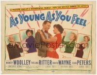 9y014 AS YOUNG AS YOU FEEL TC 1951 sexy Marilyn Monroe, Woolley, Ritter, Jean Peters, David Wayne