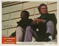 9y448 ESCAPE FROM ALCATRAZ LC #7 1979 great c/u of convict Clint Eastwood outside at famous prison!