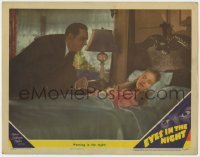 9y451 EYES IN THE NIGHT LC 1942 Edward Arnold leaves a warning for Ann Harding in the night!