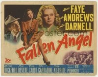 9y054 FALLEN ANGEL TC 1945 Otto Preminger, Dana Andrews, Alice Faye, sexy Linda Darnell!