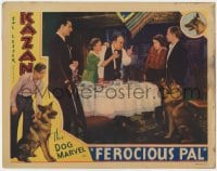 9y465 FEROCIOUS PAL LC 1934 image of Kazan the Wonder Dog with man scolding young couple at table!