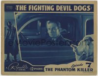9y468 FIGHTING DEVIL DOGS chapter 7 LC 1938 close up of Lee Powell in car, The Phantom Killer!