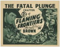 9y060 FLAMING FRONTIERS chapter 13 TC 1938 Johnny Mack Brown serial, cool art, The Fatal Plunge!