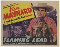 9y061 FLAMING LEAD TC 1939 great montage of cowboy Ken Maynard & his Wonder Horse Tarzan!