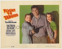 9y479 FLIGHT TO TANGIER 2D LC #4 1953 c/u of Jack Palance between Joan Fontaine & Corinne Calvet!