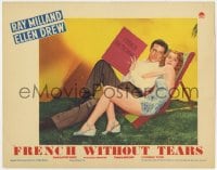 9y492 FRENCH WITHOUT TEARS LC 1940 Ray Milland & sexy Ellen Drew in swimsuit with dictionary!