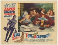 9y495 FUN IN ACAPULCO LC #1 1963 Elvis Presley making out with sexy Elsa Cardenas at dinner!