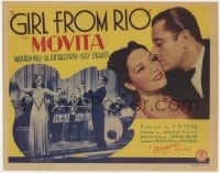 9y065 GIRL FROM RIO TC 1939 pretty Movita romantic close up & performing with band on stage!