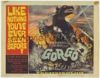 9y069 GORGO TC 1961 great artwork of giant monster terrorizing London by Joseph Smith!