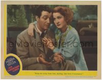 9y533 HER CARDBOARD LOVER LC 1942 Robert Taylor asks Norma Shearer to use force to keep him away!