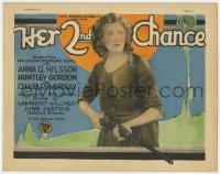 9y078 HER SECOND CHANCE TC 1926 Anna Q. Nilsson as wild Kentucky mountain girl with rifle, rare!