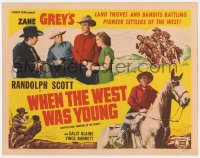 9y079 HERITAGE OF THE DESERT TC R1951 Randolph Scott, Zane Grey, When the West Was Young!