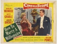 9y544 HOW TO MARRY A MILLIONAIRE LC #6 1953 sexy Marilyn Monroe grabbed by Alex D'Arcy w/ eyepatch!