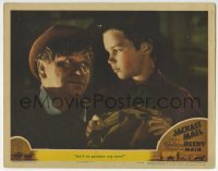 9y563 JACKASS MAIL LC 1942 Wallace Beery asks young Darryl Hickman if they're still pardners!