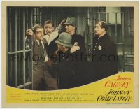 9y570 JOHNNY COME LATELY LC 1943 cops try to pull bandaged James Cagney out of jail cell!