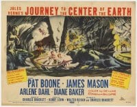 9y092 JOURNEY TO THE CENTER OF THE EARTH TC 1959 Jules Verne, cool sci-fi monster art!