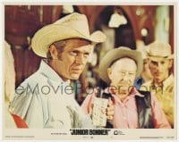 9y574 JUNIOR BONNER LC #5 1972 close-up of rodeo cowboy Steve McQueen holding Miller beer!