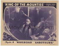 9y585 KING OF THE MOUNTIES chapter 4 LC 1942 Allan Rocky Lane rescues two men, Railroad Saboteurs!