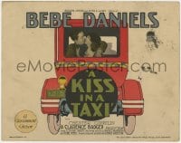 9y099 KISS IN A TAXI TC 1927 cool image of Bebe Daniels in the scene that named the movie, rare!