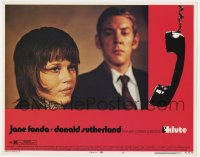 9y593 KLUTE LC #8 1971 Donald Sutherland in background staring at call girl Jane Fonda!