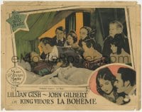 9y596 LA BOHEME LC 1926 John Gilbert triumphs, but Lillian Gish is sick in bed!