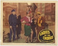 9y602 LADIES OF THE CHORUS LC #6 1948 Eddie Garr watches Adele Jergens seduce guy on street corner!