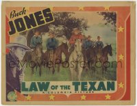 9y613 LAW OF THE TEXAN LC 1938 Buck Jones on his horse leads five Texas Rangers on search!