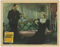 9y625 LILLIAN RUSSELL LC 1940 Don Ameche watches Alice Faye in fancy dress reading letter!