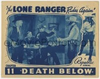 9y628 LONE RANGER RIDES AGAIN chapter 11 LC 1939 masked hero Robert Livingston, Death Below!