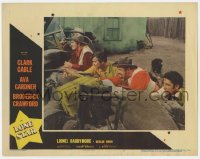 9y629 LONE STAR LC #2 1951 Clark Gable & others with guns take cover behind sandbags!