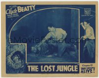 9y634 LOST JUNGLE chapter 12 LC 1934 Clyde Beatty with gun rescues bound man, Take Them Back Alive!