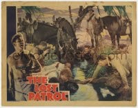 9y635 LOST PATROL LC 1934 Victor McLaglen & his men stop to drink from a stream, John Ford!