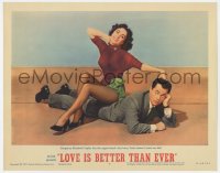 9y638 LOVE IS BETTER THAN EVER LC #7 R1962 sexy Elizabeth Taylor has the upper hand on Larry Parks!