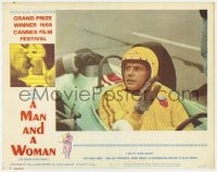 9y652 MAN & A WOMAN LC #8 1968 close up of Formula One race car driver Jean-Louis Trintignant!