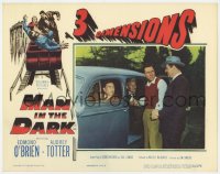 9y663 MAN IN THE DARK 3D LC 1953 Edmond O'Brien by car w/ Horace McMahon, Dennis & Ted de Corsia!