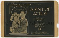 9y117 MAN OF ACTION TC 1923 Thomas Ince, Douglas MacLean must steal his own diamonds!