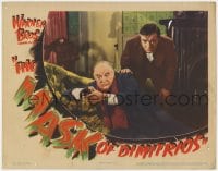 9y682 MASK OF DIMITRIOS LC 1944 great c/u of Sydney Greenstreet with gun & scared Peter Lorre!