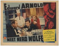 9y686 MEET NERO WOLFE LC 1936 Edward Arnold with Lionel Stander as Archie Goodwin in kitchen!