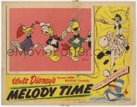 9y687 MELODY TIME LC #8 1948 Disney cartoon, Donald Duck, Jose Carioca & Aracuan Bird!