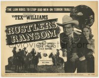 9y169 RUSTLERS' RANSOM TC 1950 lawman Tex Williams rides to stop bad men on a terror trail!