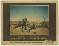 9y807 SEARCHERS LC #7 1956 John Wayne & Jeffrey Hunter in Monument Valley, directed by John Ford!