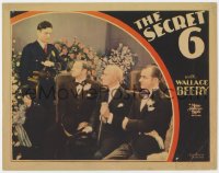 9y808 SECRET 6 LC 1931 Wallace Beery, Lewis Stone & others stare at police officer at wedding!