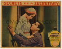 9y809 SECRETS OF A SECRETARY LC 1931 Georges Metaxa begs Claudette Colbert to be with him!
