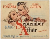9y179 SEPTEMBER AFFAIR TC 1951 William Dieterle classic, sexy Joan Fontaine & Joseph Cotten!