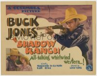 9y180 SHADOW RANCH TC 1930 great close up cowboy Buck Jones pointing rifle, all-talking whirlwind!