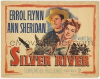 9y187 SILVER RIVER TC 1948 cowboy Errol Flynn gambles for his life & sexy Ann Sheridan!