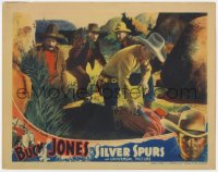 9y823 SILVER SPURS LC 1936 Buck Jones with gun kneeling over wounded man on the ground!