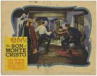 9y839 SON OF MONTE CRISTO LC 1940 Joan Bennett watches Louis Hayward fighting two guards at once!