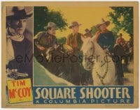 9y845 SQUARE SHOOTER LC 1935 Tim McCoy & Charles Middleton with other cowboys on horses!